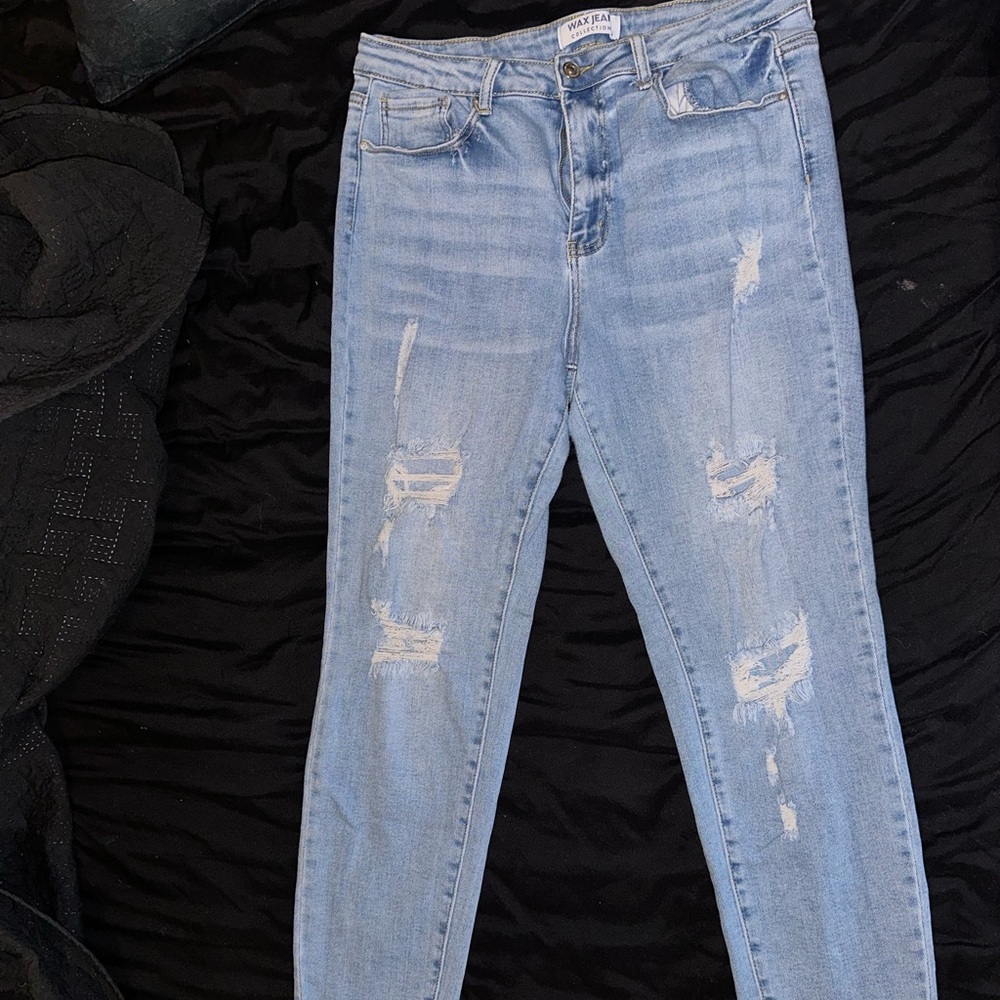 Light Blue Wax Jeans Size 13/31
